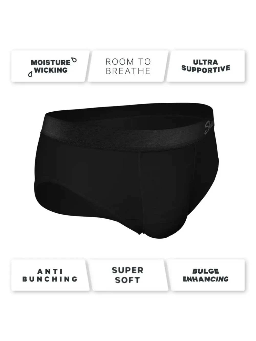 Shinesty The Threat Level Midnight Black Ball Hammock Pouch Underwear Briefs- M